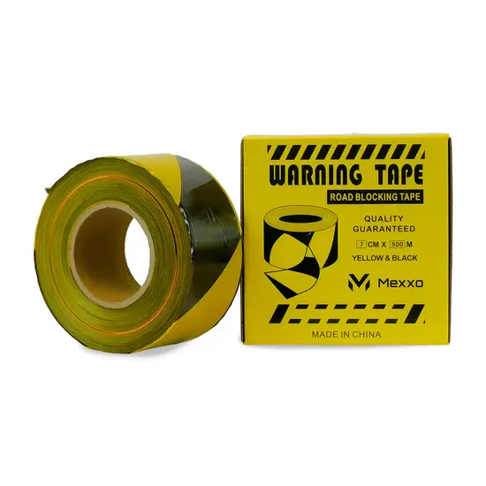 Afzetlint geel zwart 28micron