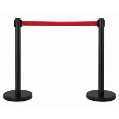 Afzetpalen zwart / rood 2x