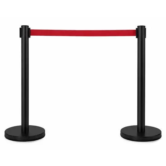 Afzetpalen zwart / rood 2x