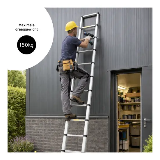 Mexxo telescoopladder 5,40 meter Incl. stabilisatiebalk - Afbeelding 6