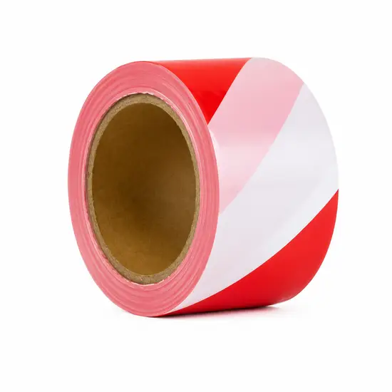 Mexxo afzetlint rood/wit 100 meter -Sterkte 50 micron