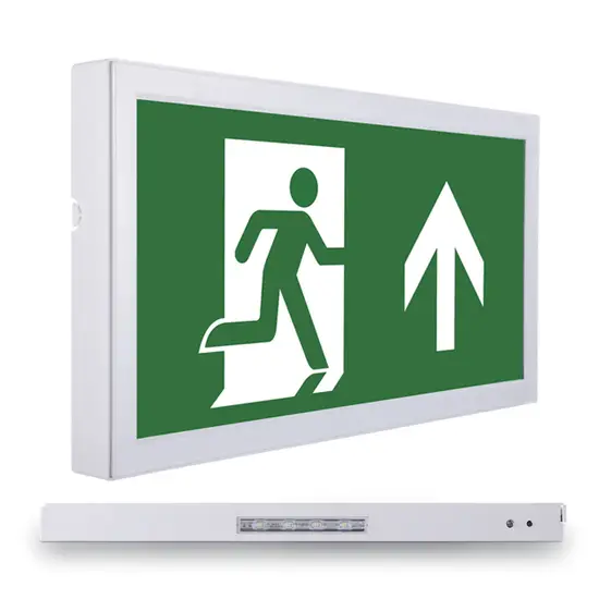 Led noodverlichting wandarmatuur wit 3W IP20 met ori?ntatieverlichting en autotest - Afbeelding 2