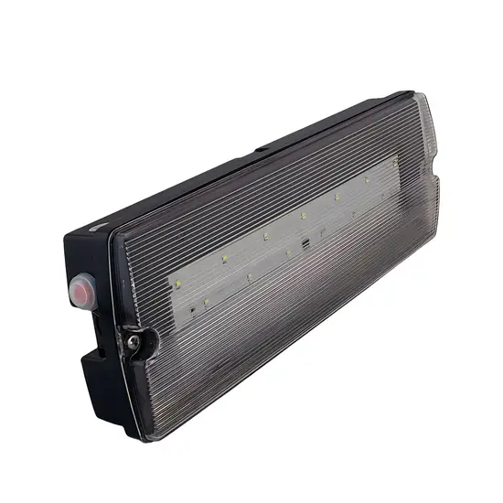 Led noodverlichting wandarmatuur zwart 4W IP65