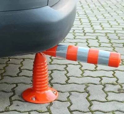 Mexxo flexibele afzetpaal overrijdbaar en 360 kantelbaar met voet 75cm hoog incl. 3 boorgaten